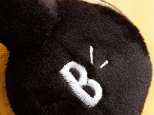 Bark box B embroidered on headphones toy